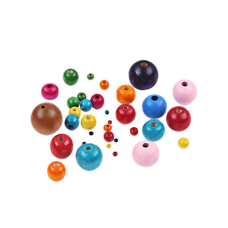 1000pcs Colored Wooden Beads