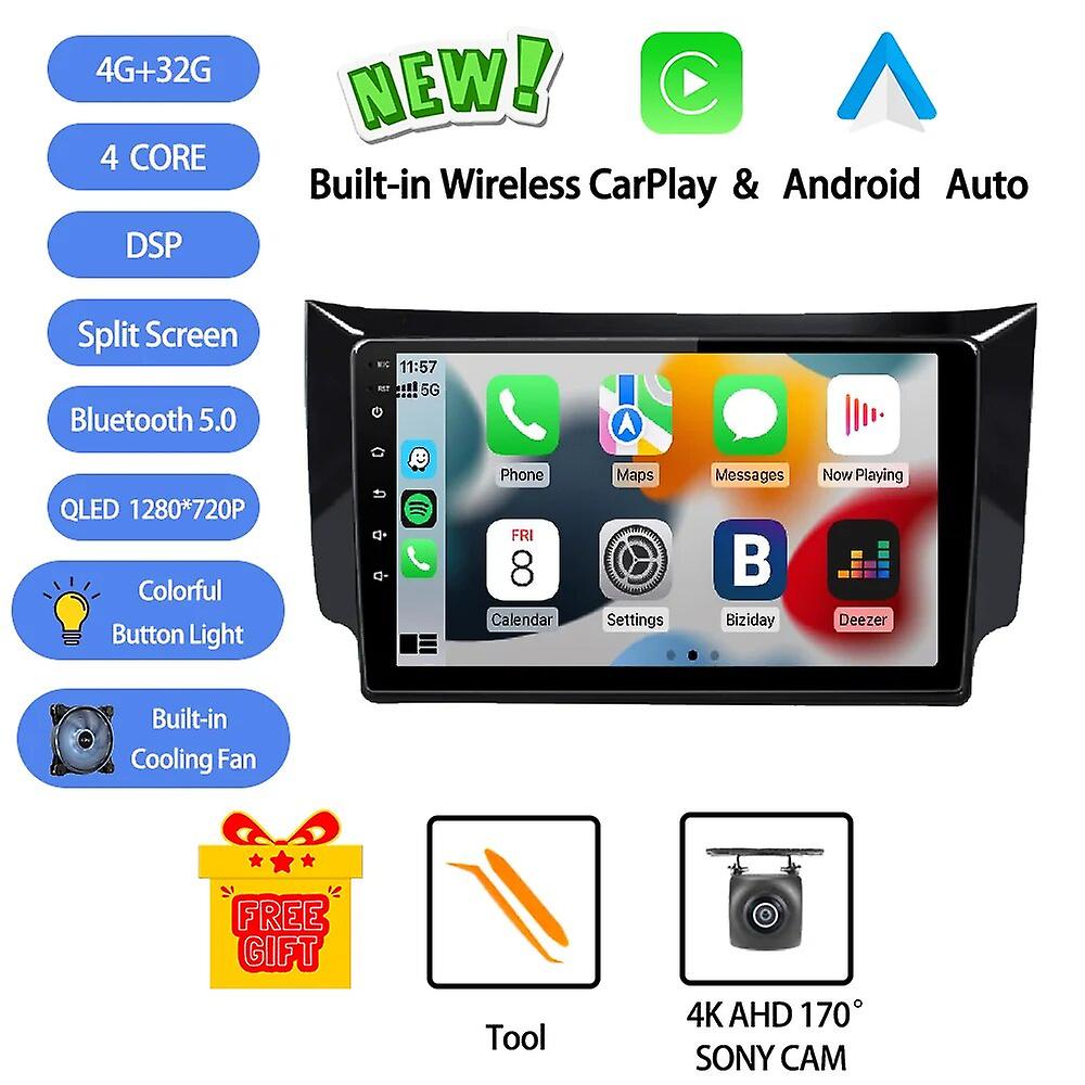 Android 13 For Nissan Sylphy B17 Sentra 2012 - 2018 Car Radio Stereo Multimedia Video Player Navigation Gps Wireless Carplay Rds