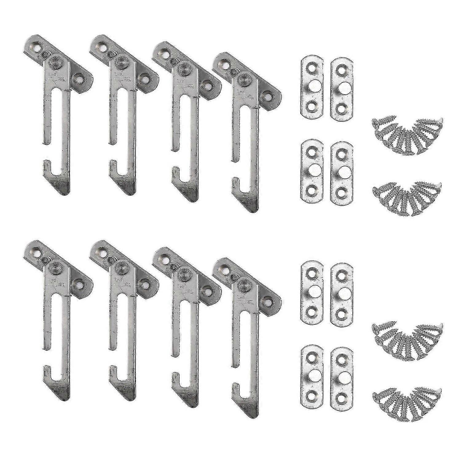 8 Pack Window Restrictor Locks Window Restrictor Hook Stainless Steel Child Lock Restrictor With Sc(