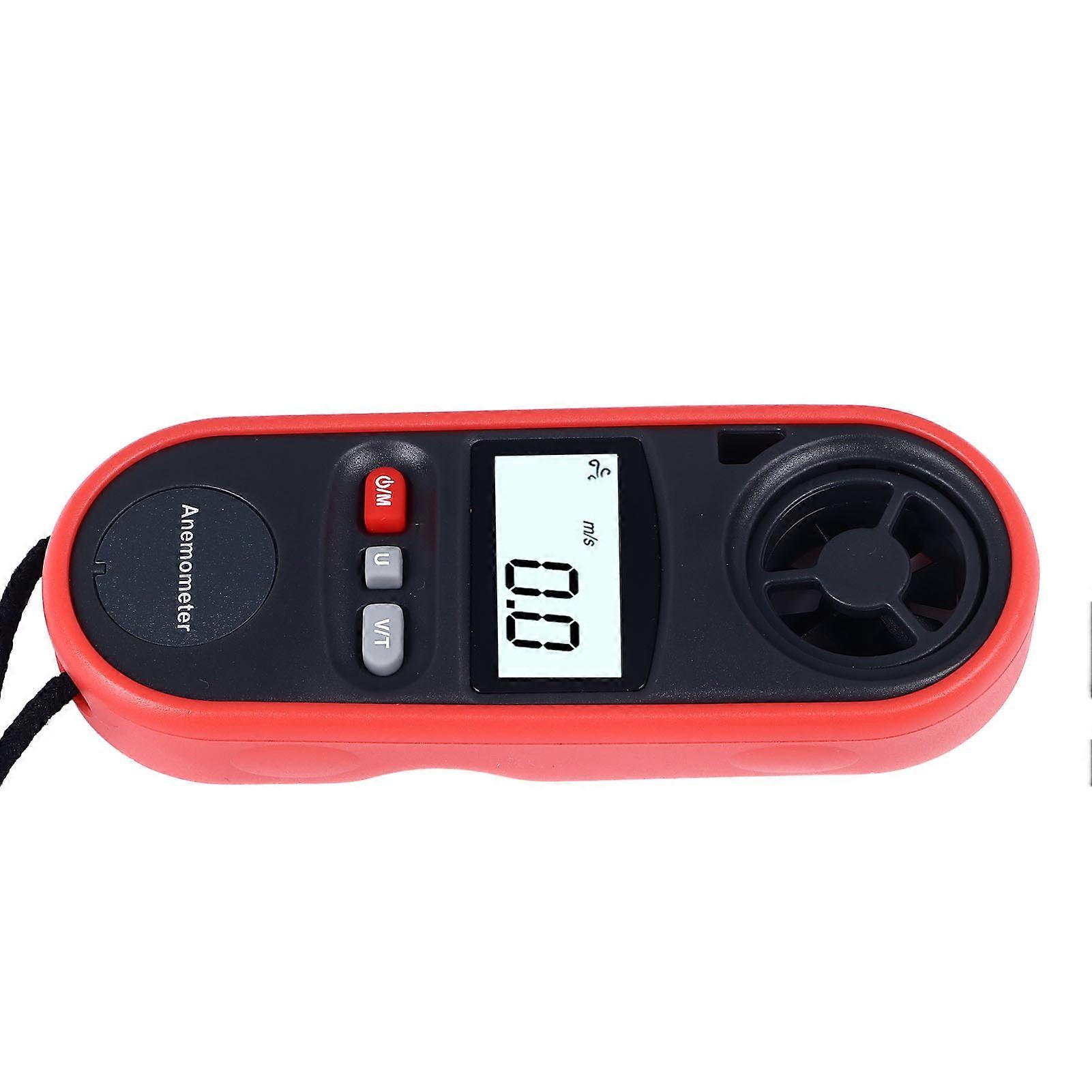 Anemometer Handheld Digital Wind Speed Meter Gauge Air Flow Tester for House HVAC 14113 Temperature