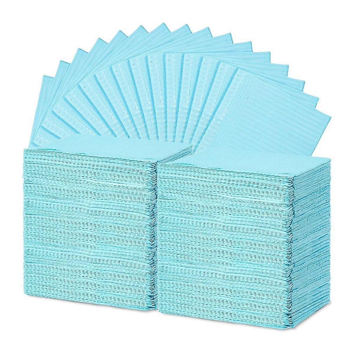 125PCS Disposable Nail Art Table Towels Mat 13 X 17inch Waterproof Nail Art Mat Paper Sheet Clean Pads Tattooing Blue