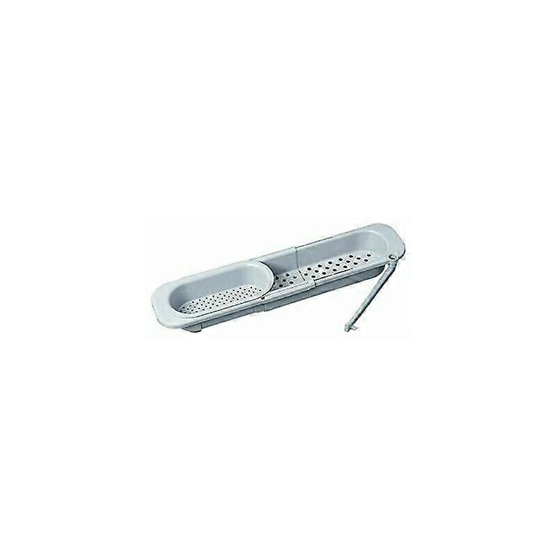 Storage Rack Telescopic Filter Rack Sink Drain Rack (Blue Gray)