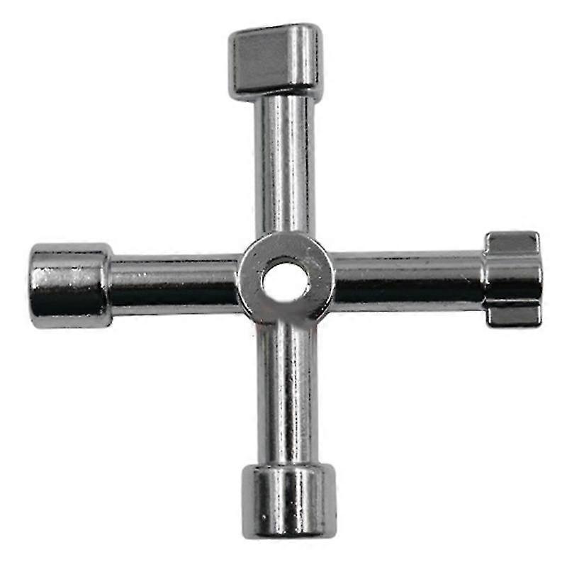 4-Way Keys Cross Triangle/Square Keys Plumbing Opening Key Wrenches Tool