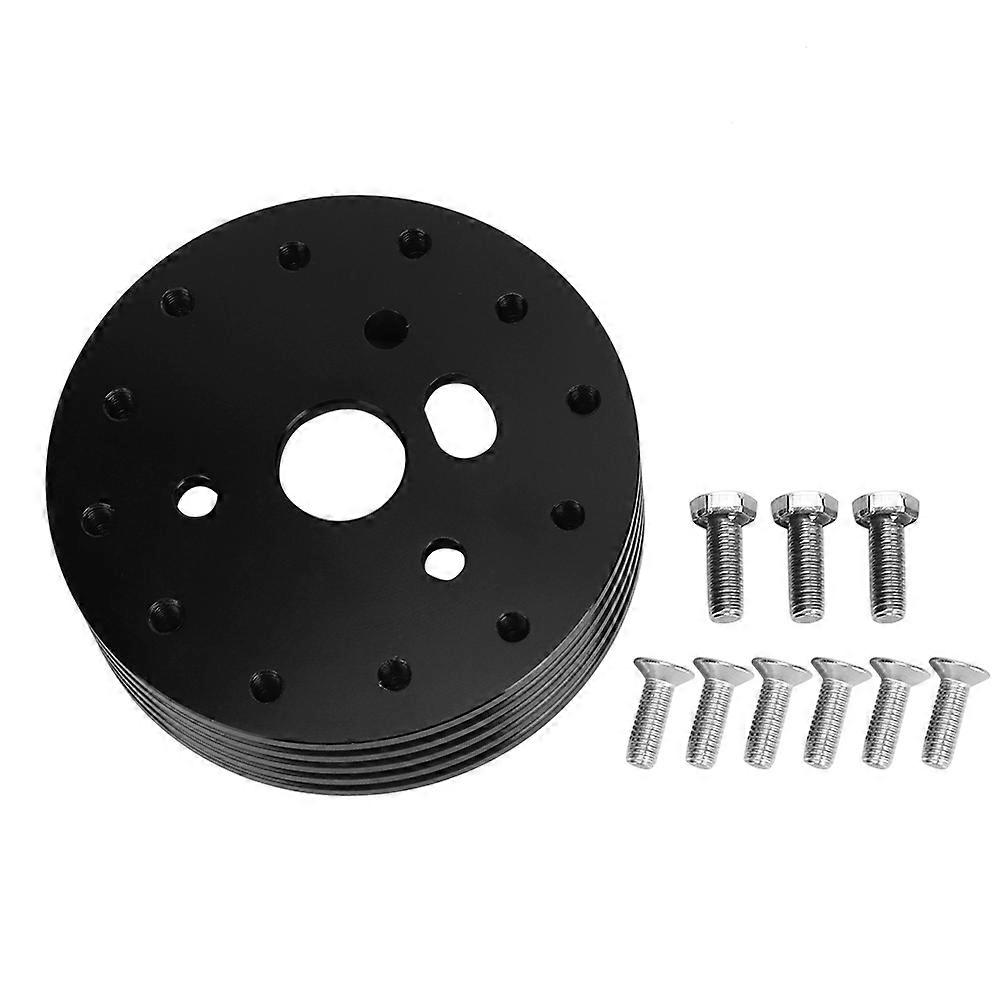1 Inch Hub for 6 Hole Steering Wheel to 3 Hole Adapter Boss Kit Black E2U413