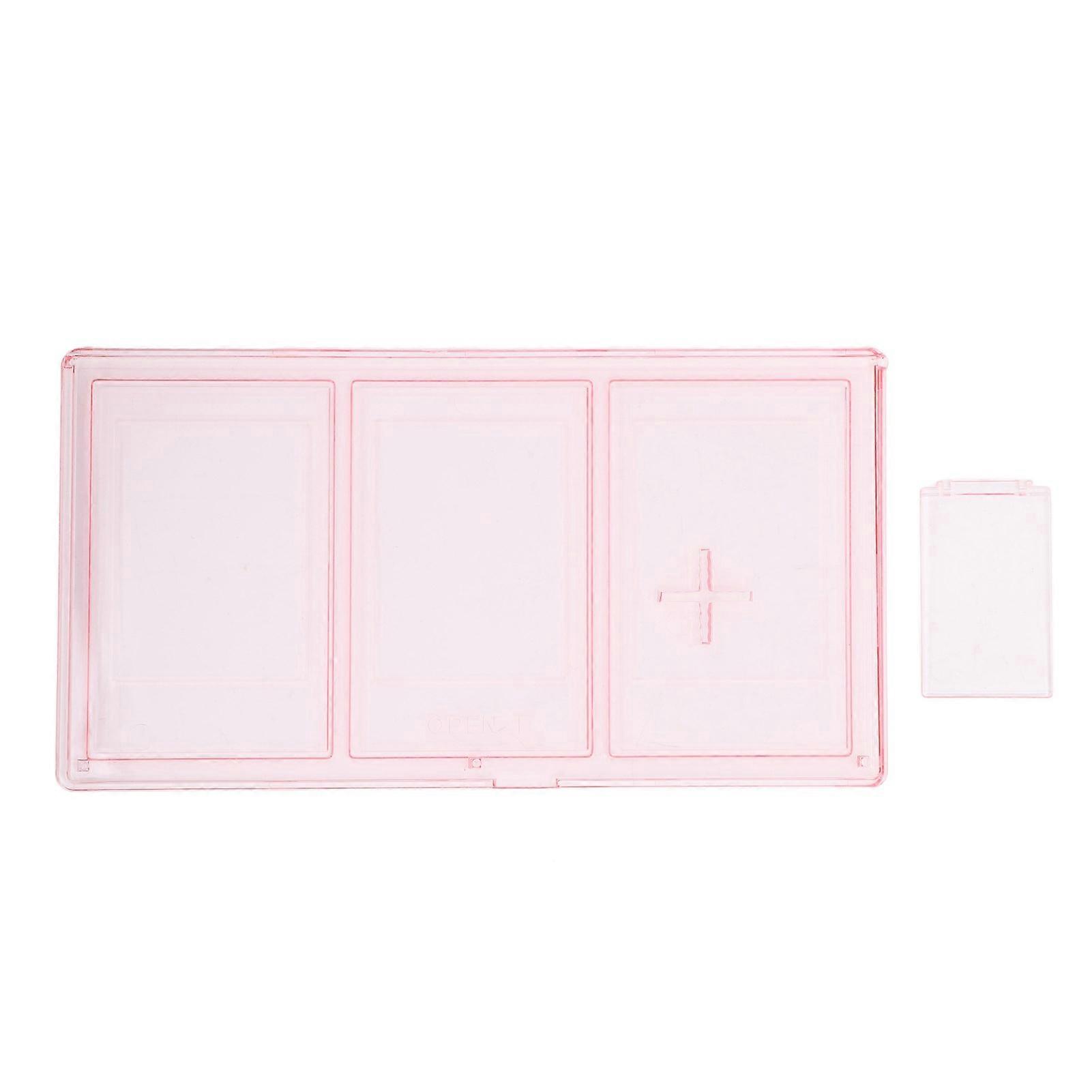 Photo Frame 3 Openings Clear Pc Display 3in 4x3 Picture With Stand Triple Picture Frame For Instant Photo Desk Decor Pink