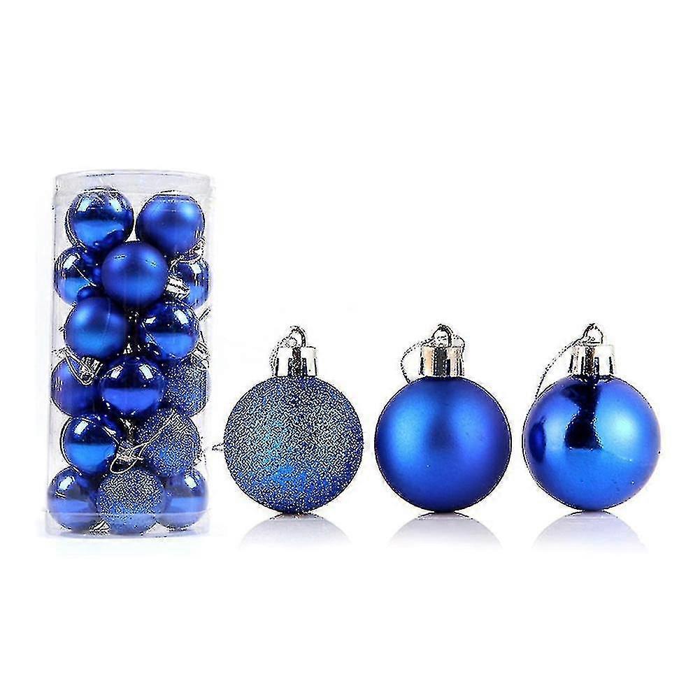 24pcs Christmas Ball Delicate Reusable High Gloss Xmas Tree Decor Ball Pendant Home Decor