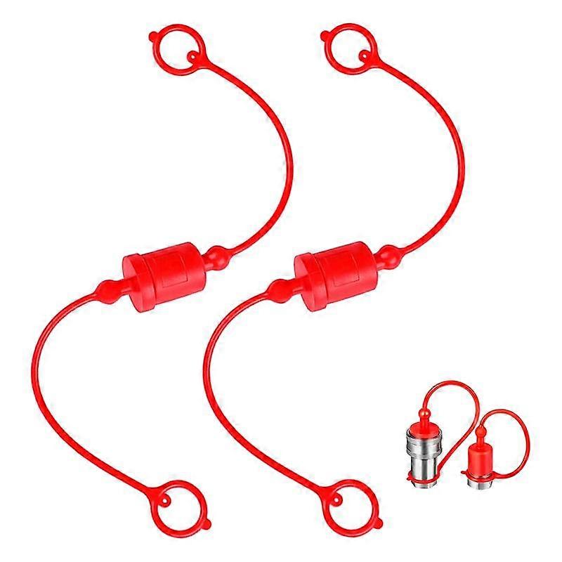 -B 1/2 Hydraulic Quick Coupler Male Dust Cap and Female Plug Cover, Fits Hydraulic Quick Disconnects Coupler