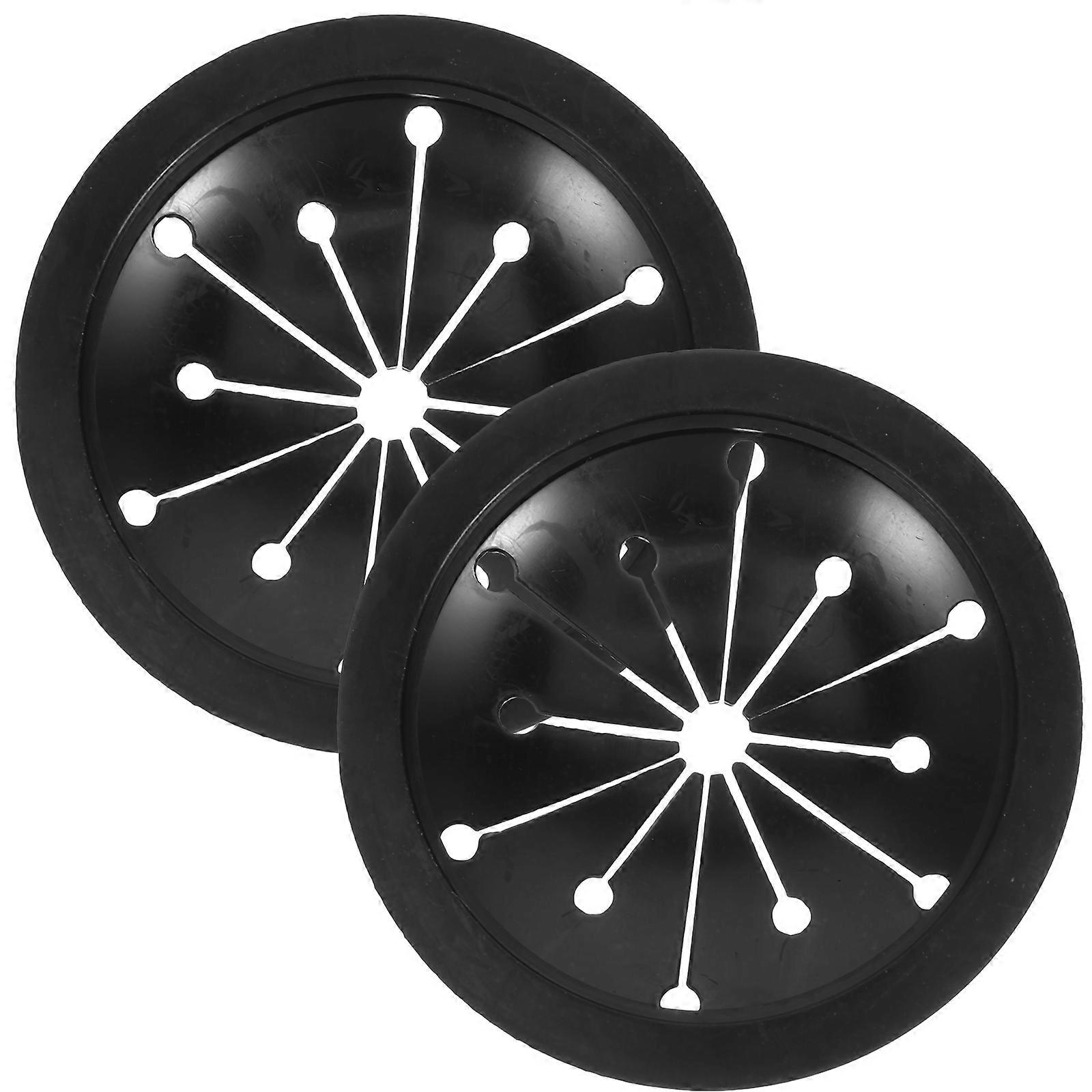 2pcs Garbage Disposal Guard Sink Baffle Disposal Replacement Waste Food Disposer Accessories (Black)