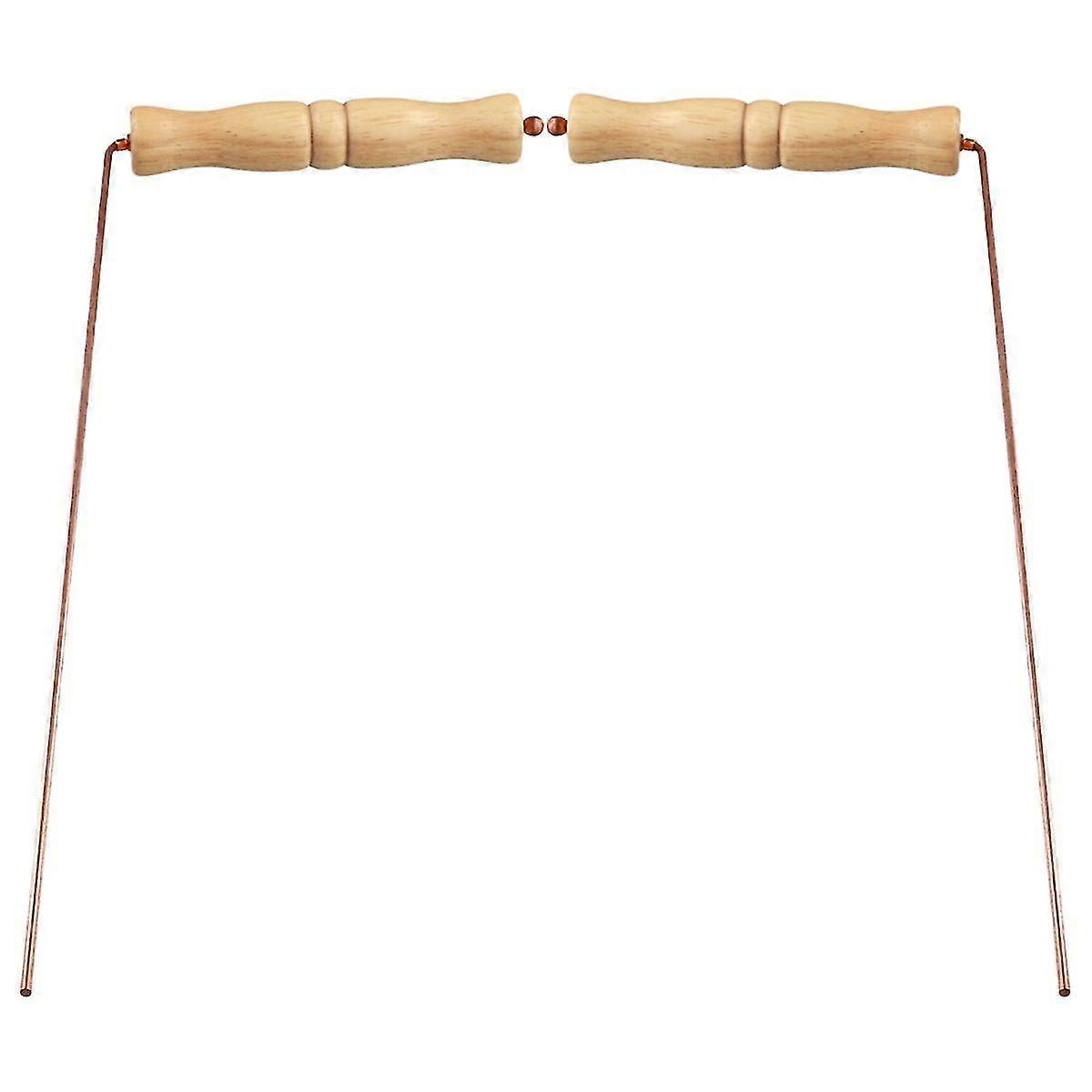 Copper Dowsing Rods Kit compatible with Divination Tool - Natural Wooden Handles Divining Rods