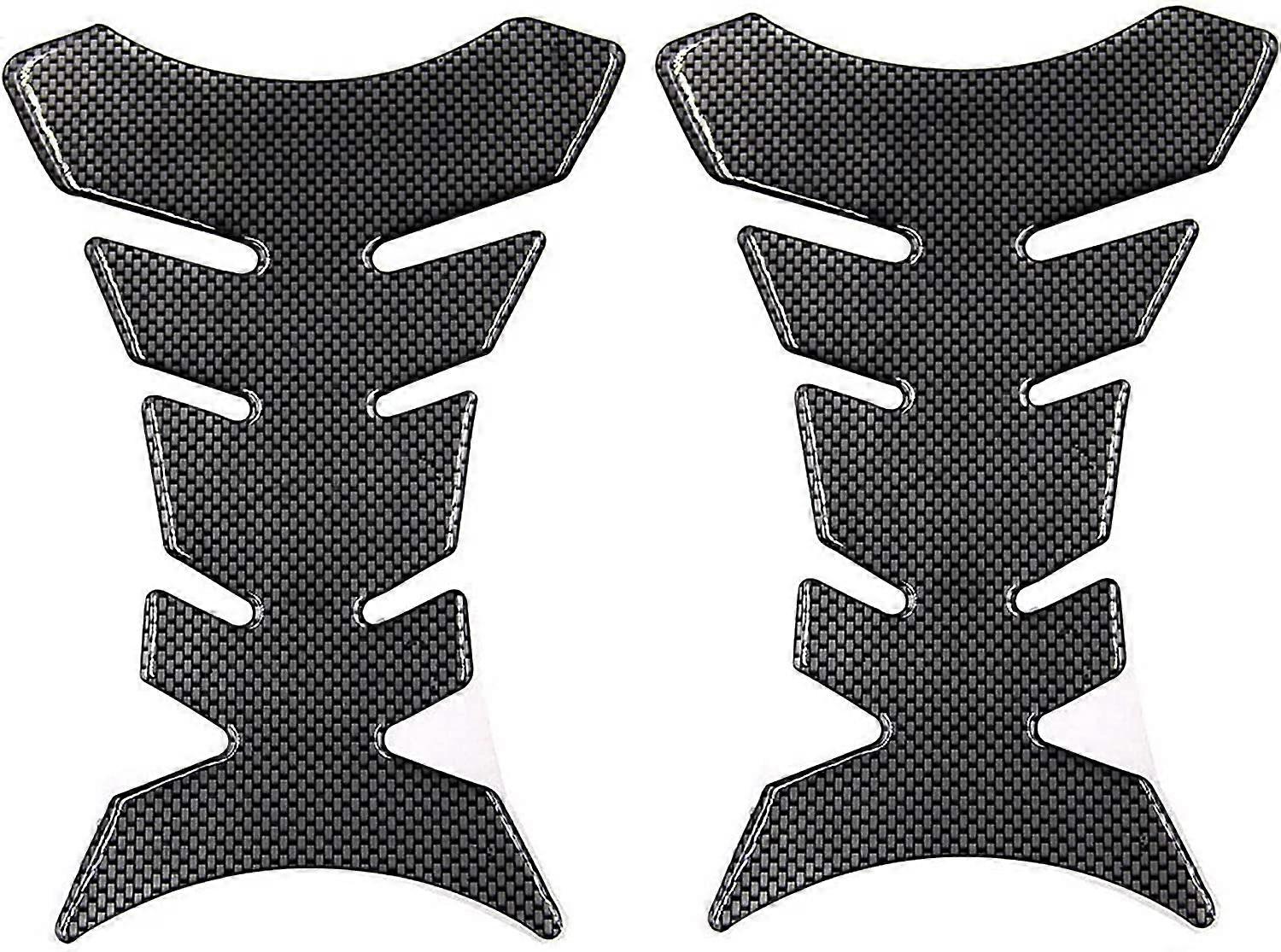 Αθλητική αυτοκόλλητη ετικέτα μαξιλαριών αερίου μαξιλαριών αερίου προστασίας μοτοσικλετών άνθρακα 3D για τις δεξαμενές μαύρο 18 X 12Cm