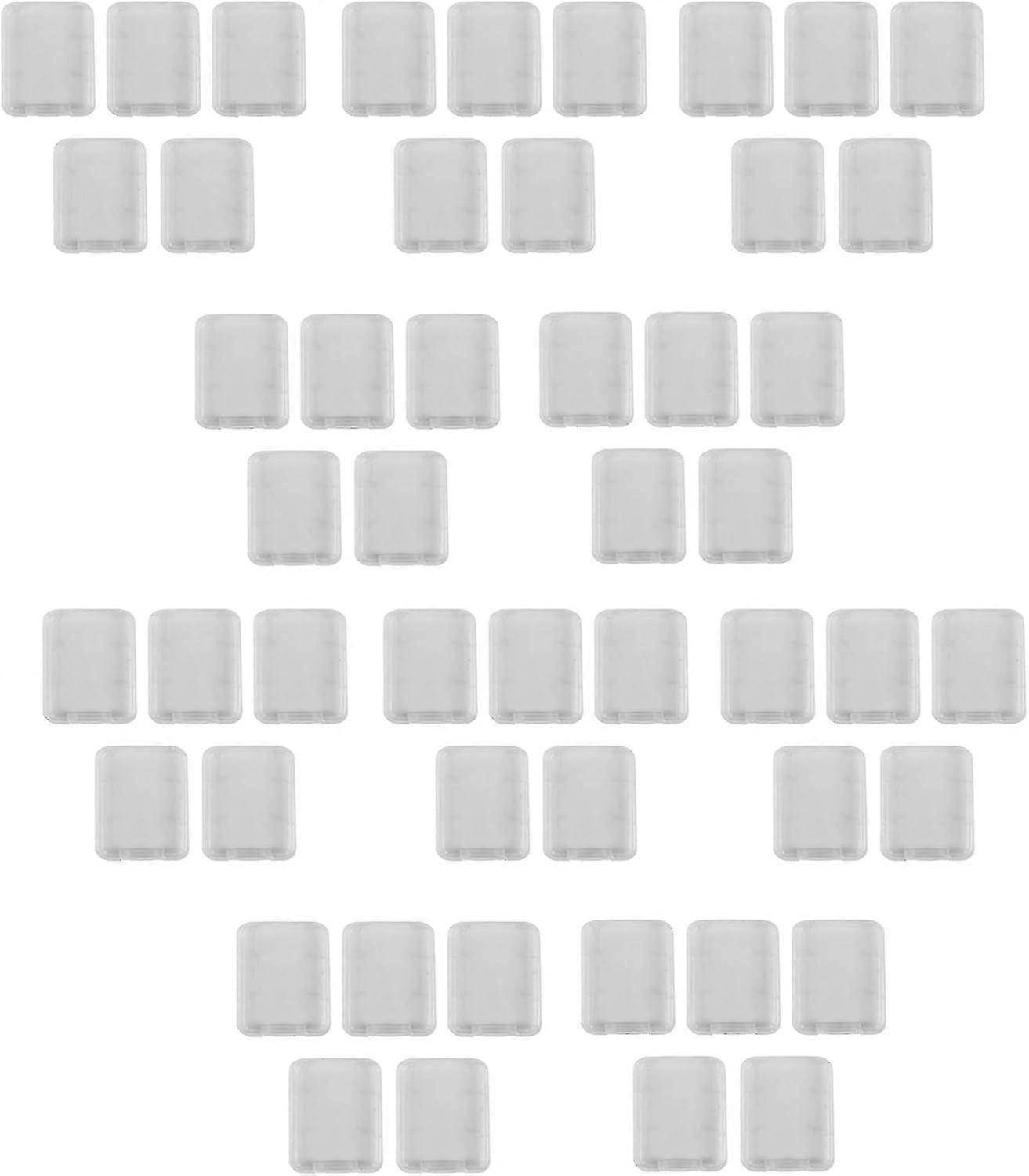 50x White Transparent Memory Card Case Box for SD SDHC MMC XD Card