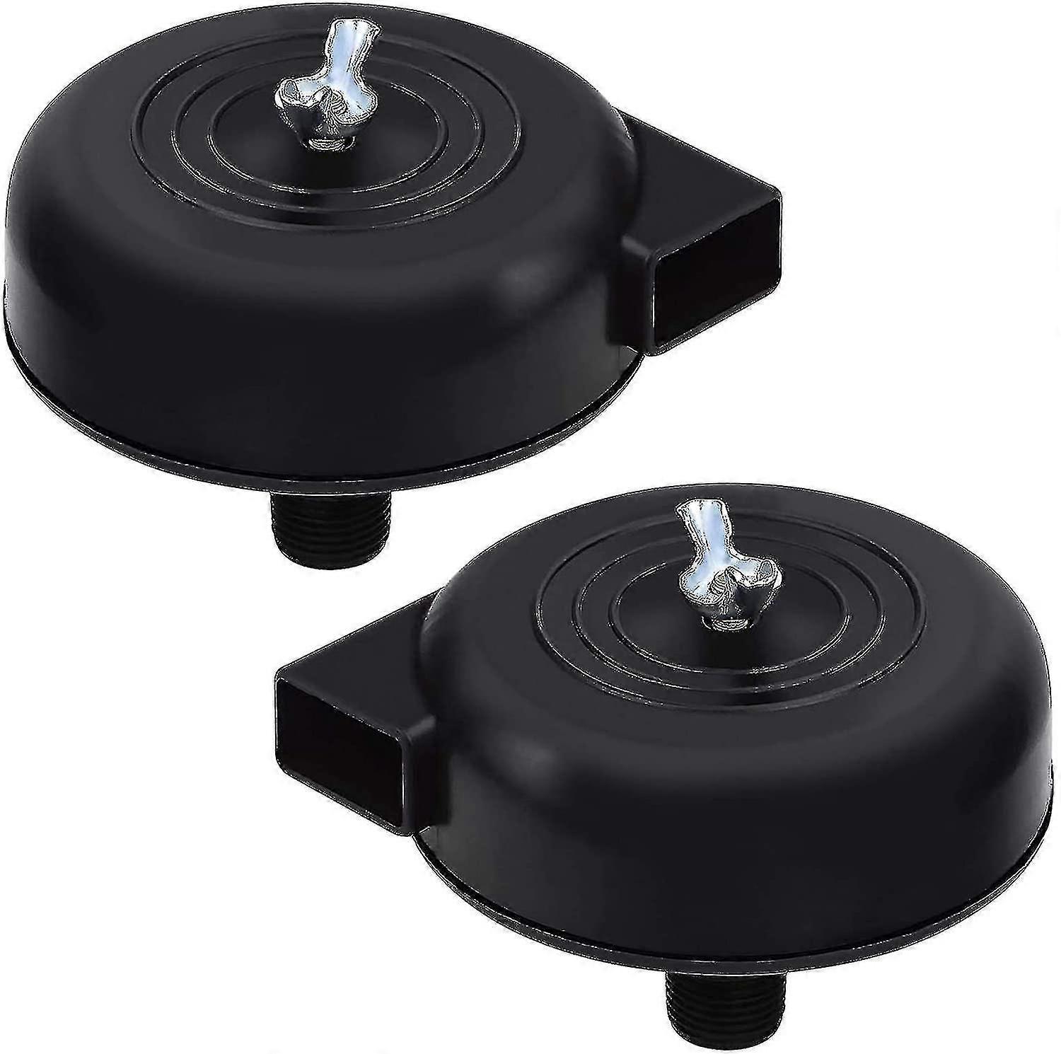 2 pcs φίλτρο συμπιεστών, 16mm 3/8pt αρσενικό νήμα σιωπηλός συμπιεστής για τον αεροσυμπιεστή (μαύρο)