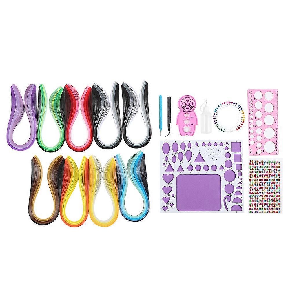 Paper Quilling Set Starter Gradient Ramp Scrip DIY Hand&#8209;Made Art Craft 565 Tool Kit