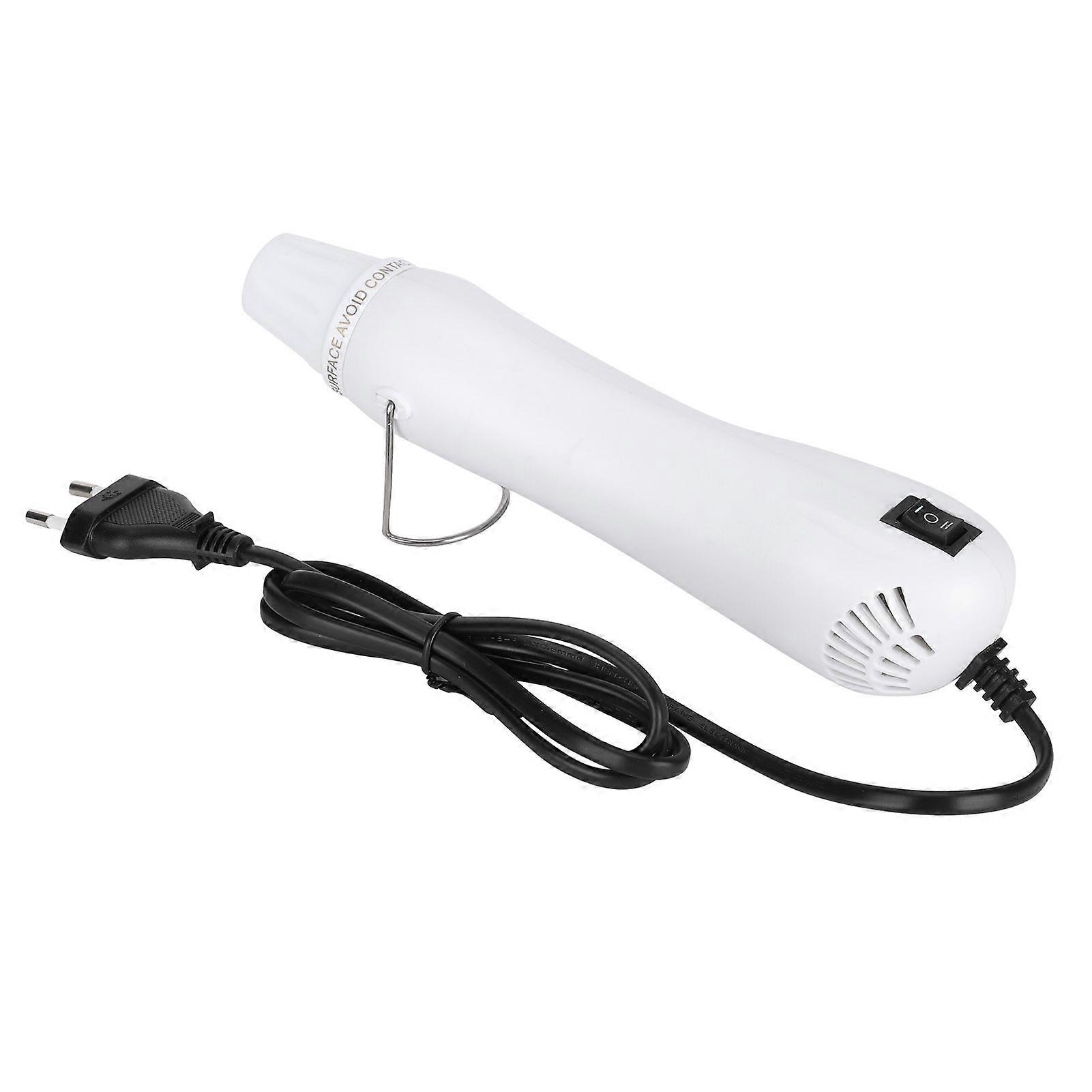Hot Air Gun White DIY Dual-Speed Heat Shrinkable Sheet Quick Setting Tool EU Plug 220V
