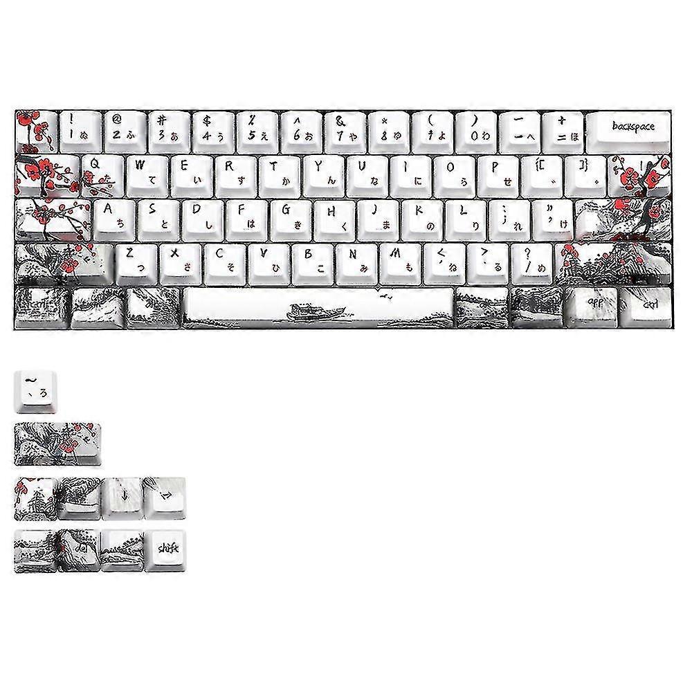 الجدة في جميع أنحاء صبغ Subbed 71 مفتاح Keycap ل Gh60 Rk61 Alt61 Gk61 Gk64 Dz60 Keycaps ، jp