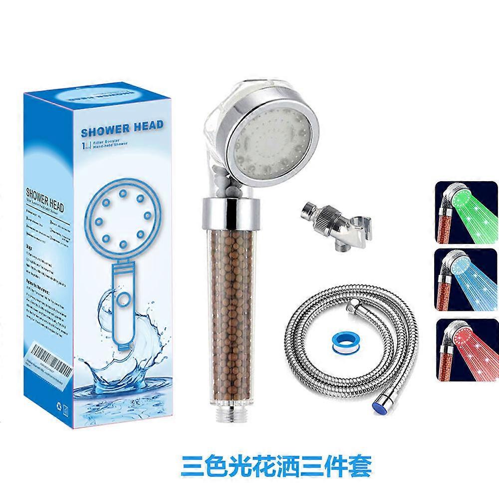 LED Colorful Colorful Shower Head Negative Ion Self generating Shower Head