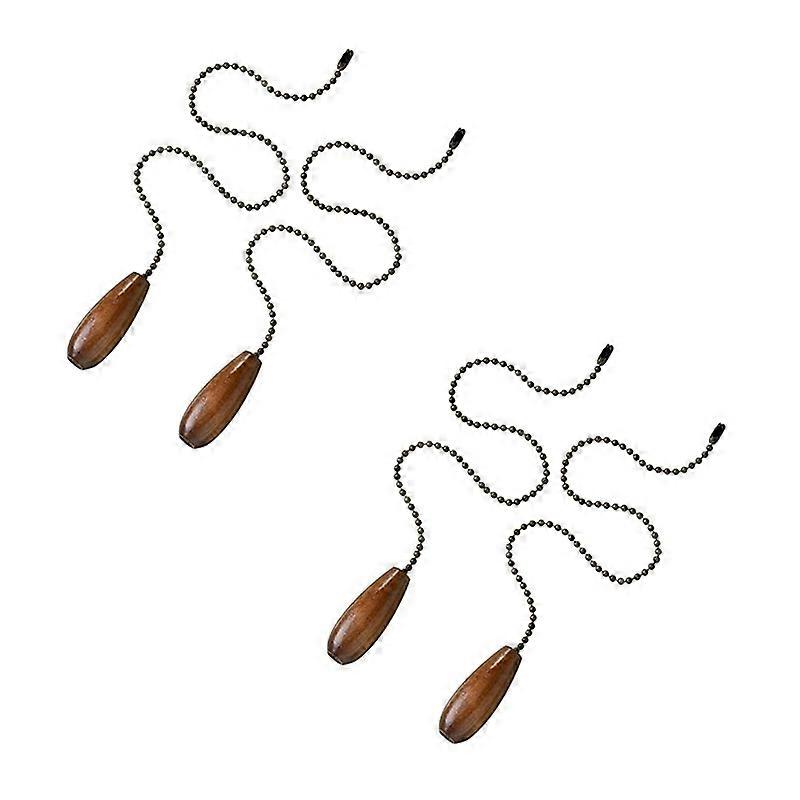 4 Pieces Ceiling Fan Chain Pulls Wooden Pull Chain Extension Pull Chain for Ceiling Light Lamp Fan