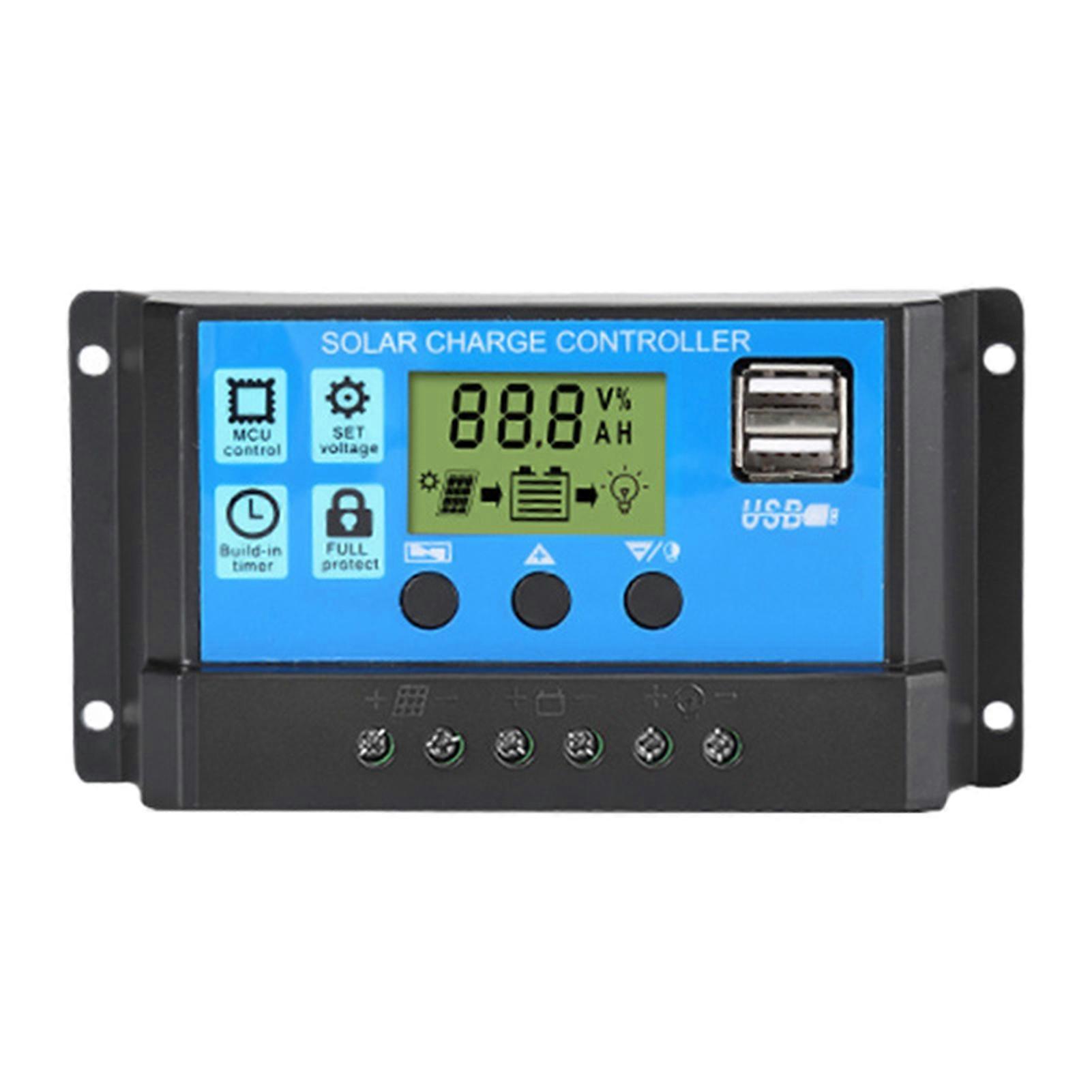 12V/24V Auto Solar Panel Battery Controller Digital Display Solar Charge Controller for Solar Warnings Lights