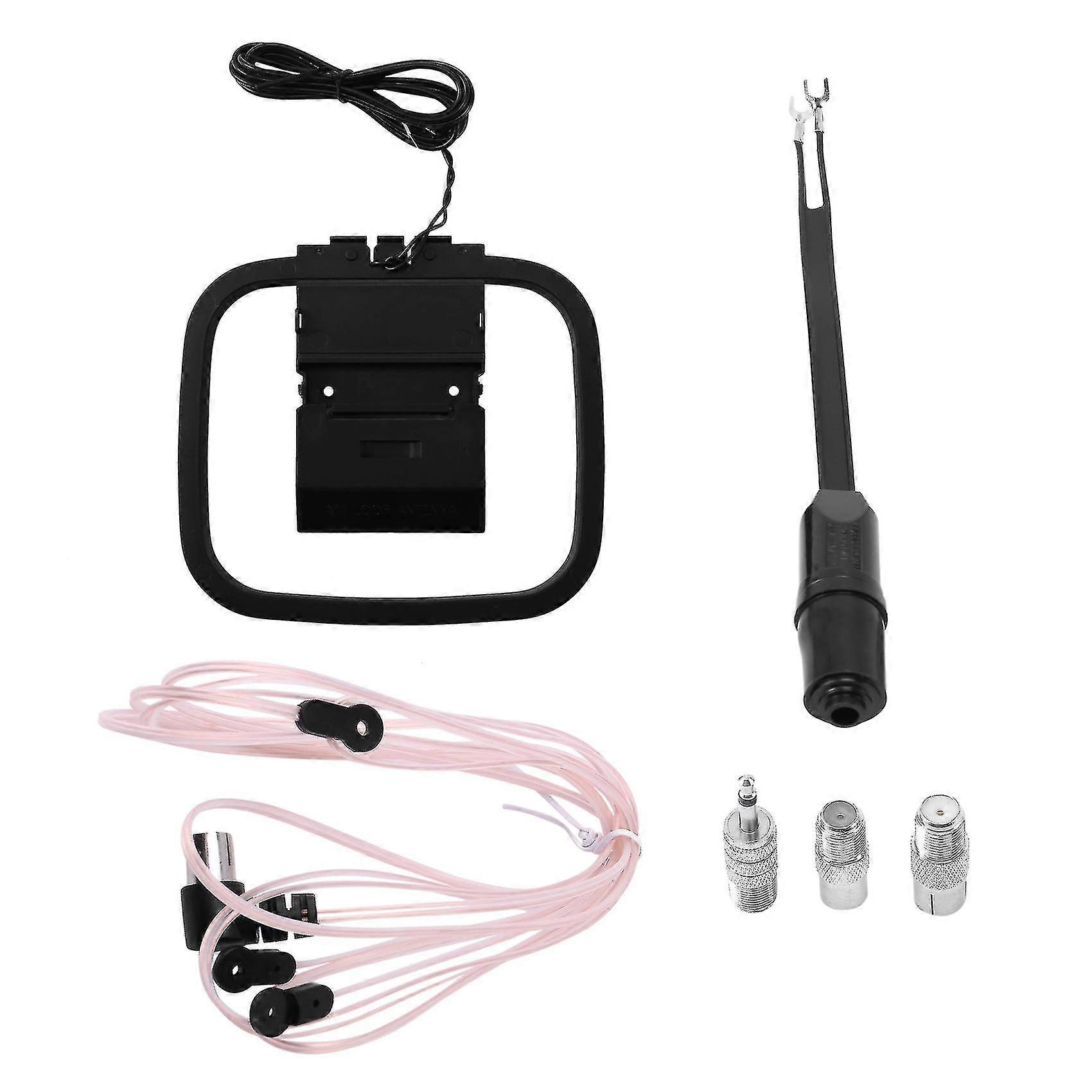 屋内ステレオ受信機用FMアンテナ、アンテナコンバータ付きユニバーサル75オーム/ 300オームFM AMラジオアンテナキット