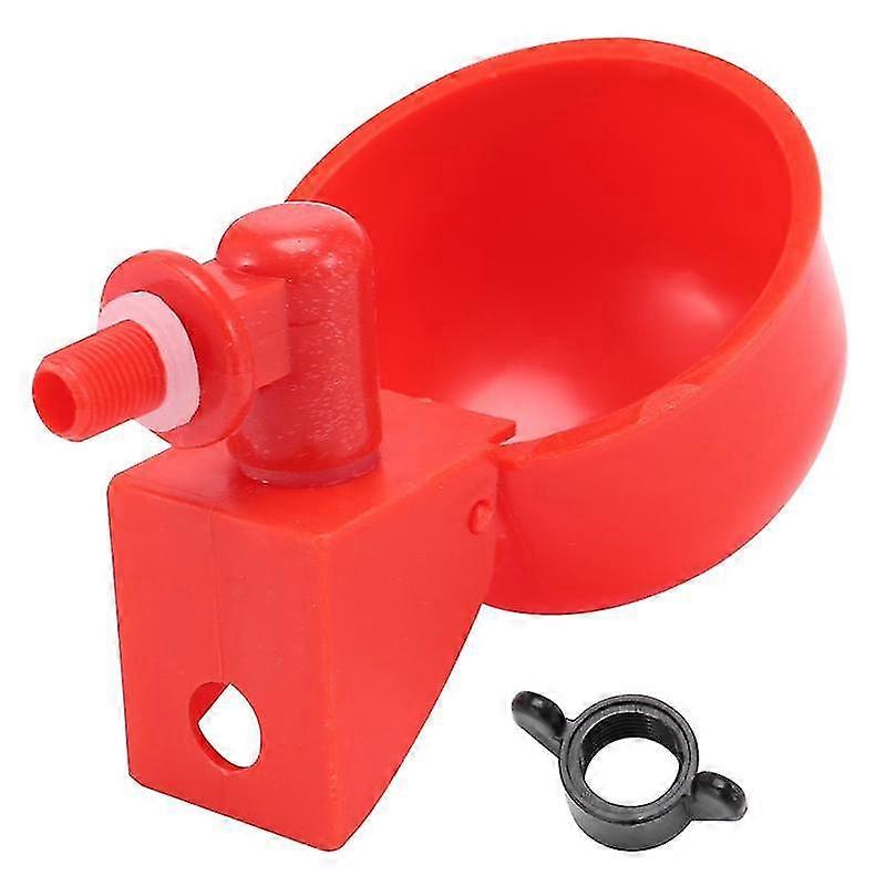 6pcs Chicken Watering Cup Automatic Filling Waterer Poultry Drinking Bowl Thread Watering Feeder Cup