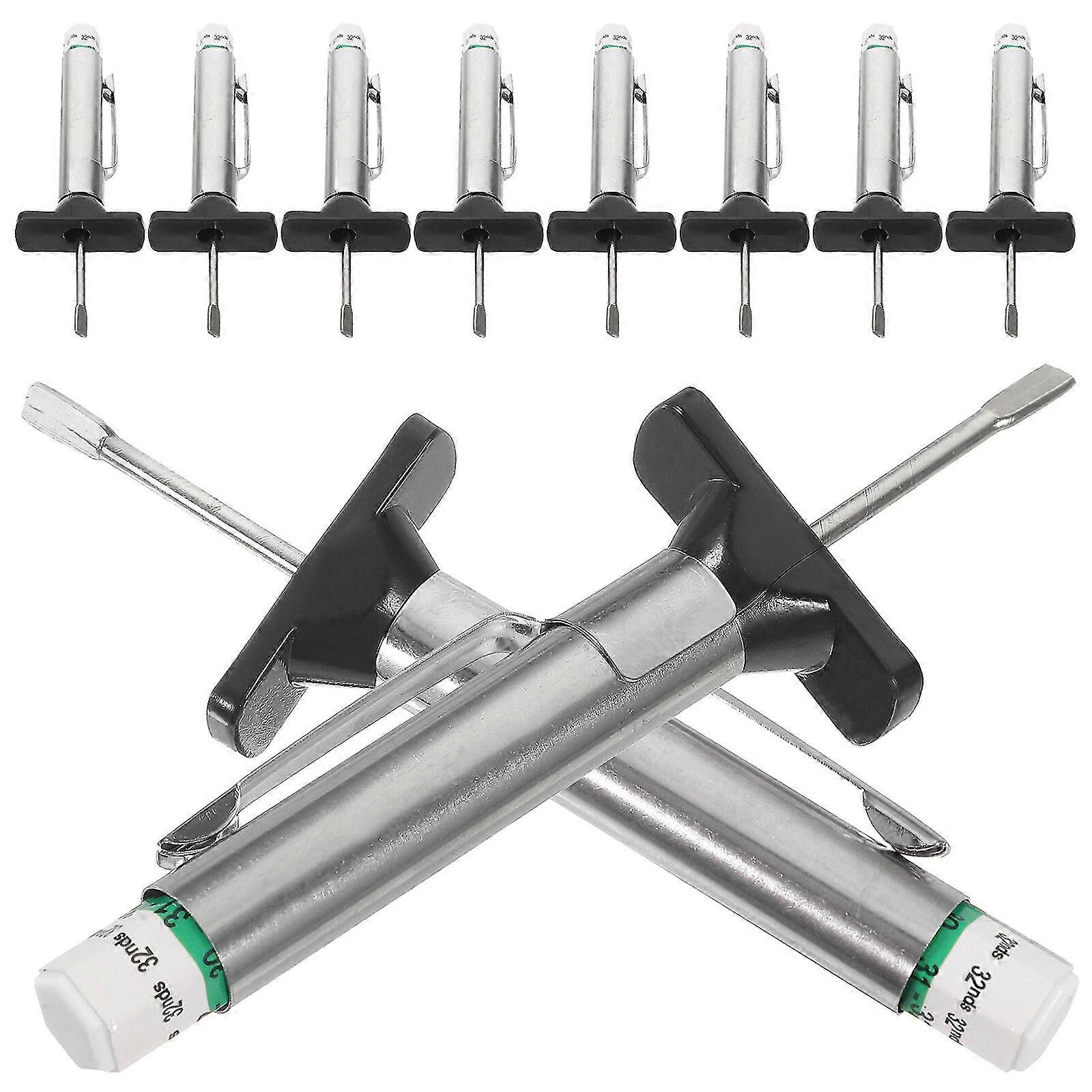 10pcs Tire Tread Depth Gauge Tire Depth Rule 0-25mm Depth Gauge Tire Depth Gauge