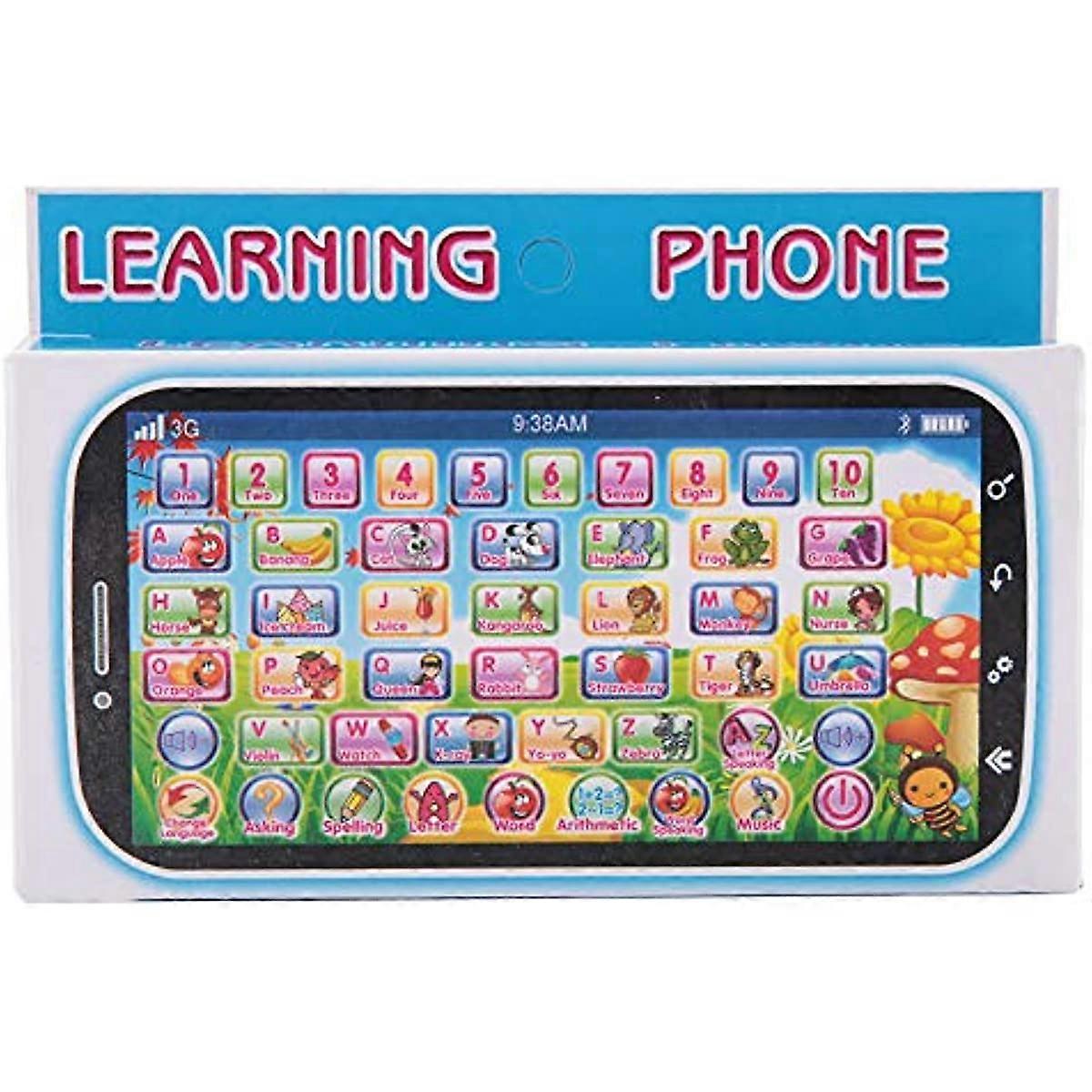 Tnfeeon Kids Mobile Phone Chat and Count Smart Phone Learn Game Cute Toddler Child Play Touch and Learn Interactive Cellphone