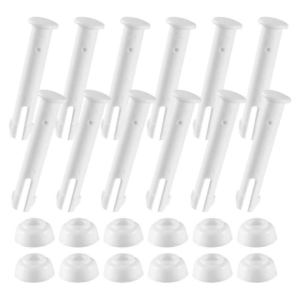 12Pcs 2.16inch Plastic Swimming Pool Joint Pin with Rubber Seal Replacement Part KAESI