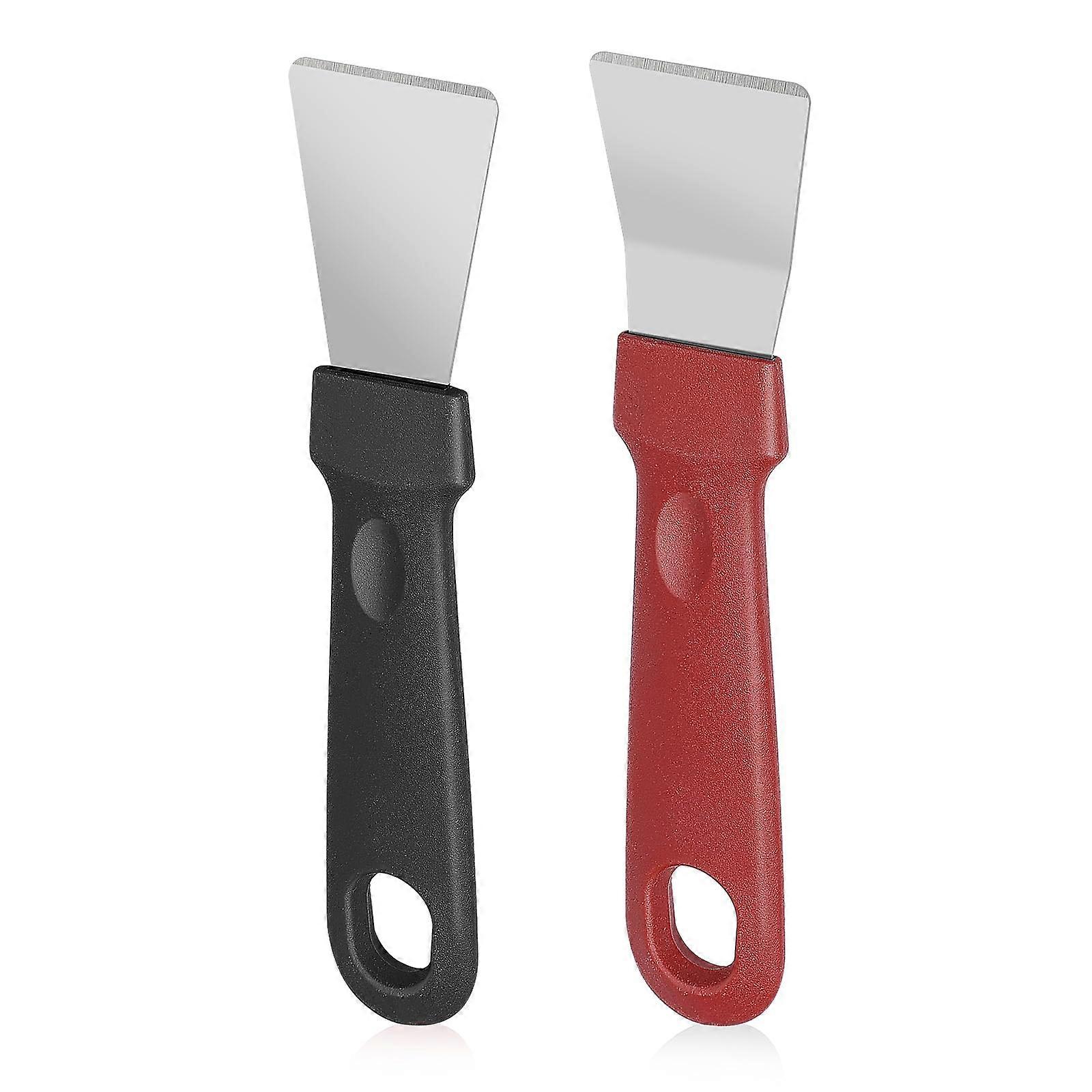 2 Pcs Scraper for Cleaning, Scraper for Ovens, Stoves,freezer Stainless Steel Super Scraper None-scratches Putty Scraper