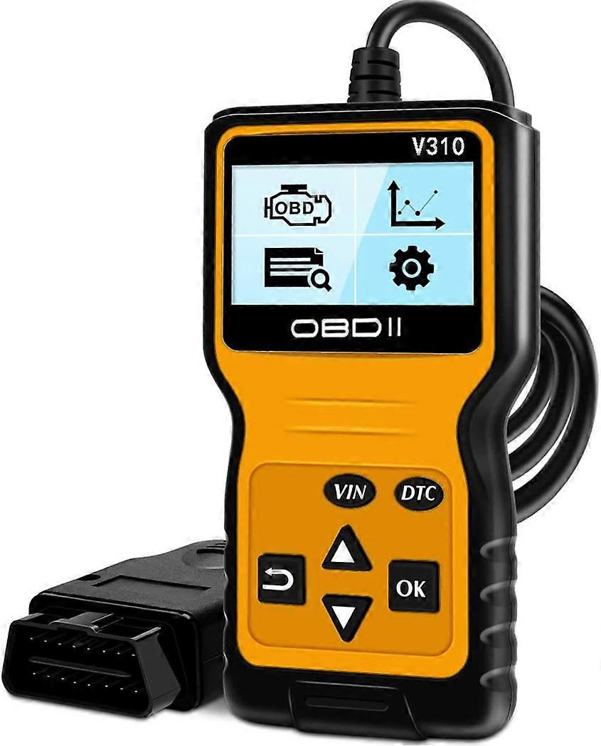 OBD2 Scanner Universal OBD II Scanner Automotive Engine Fejlkodelæser CAN Diagnostisk scanningsværktøj til OBDII Protocol Cars siden 1996 (gul)