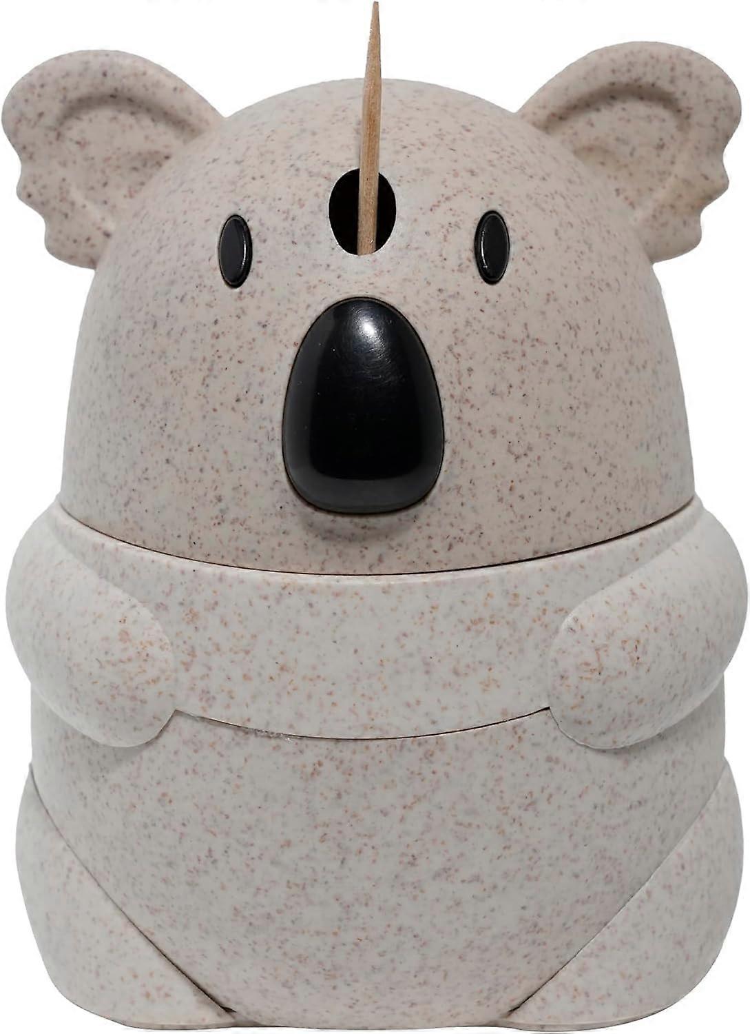 Cartoon toothpick jar, automatic push toothpick box, koala toothpick holder