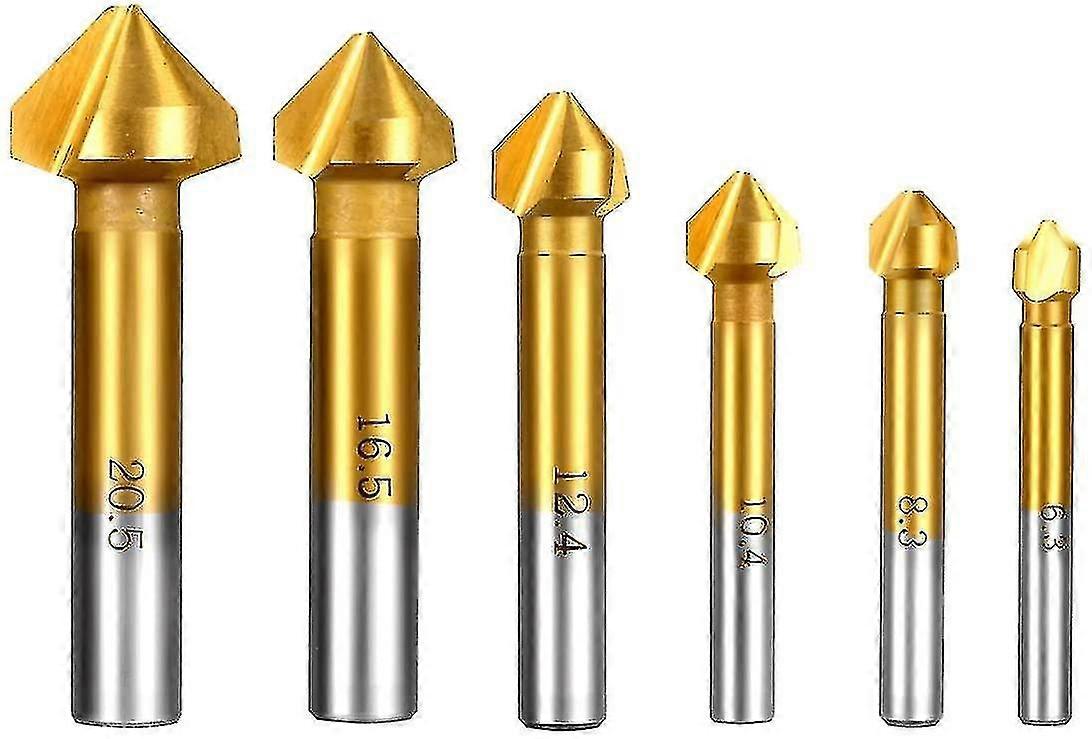 Three-blade Chamfering Device, Reaming Drill, Deburring A (pack Of 6)