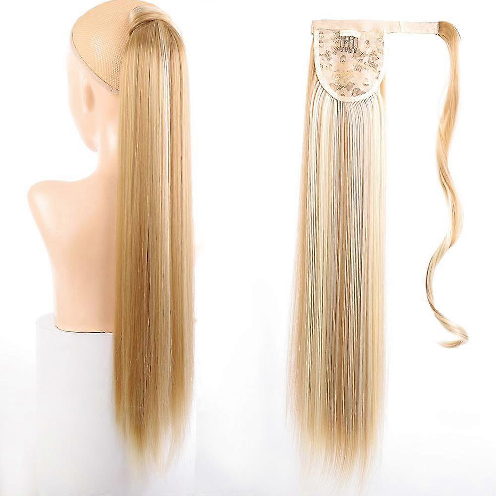 Long Straight Ponytails Clip In Ponytail Drawstring Synthetic Pony Tail Fake Hair Extensions