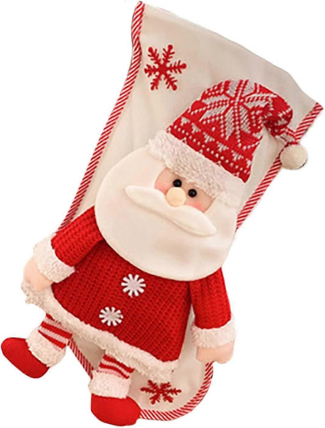 18" large xmas sock sack gift bag (santa)