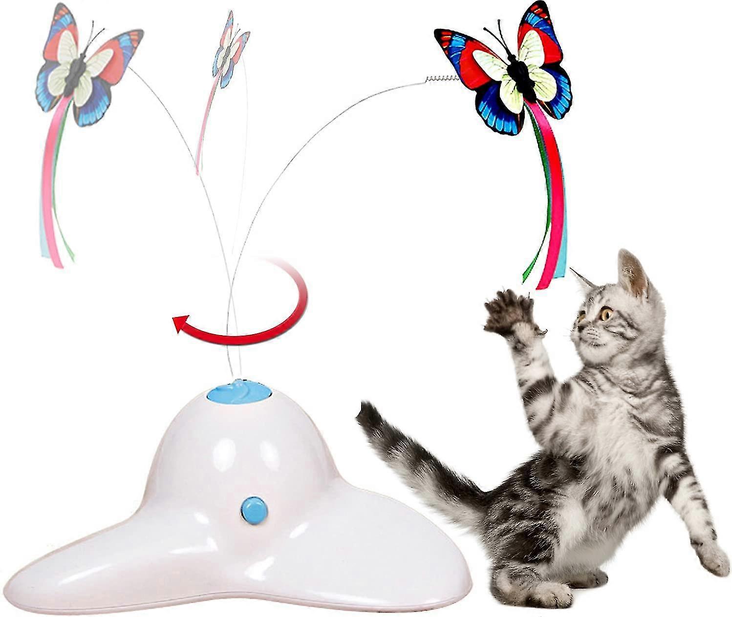 Cat Interactive Toys For Indoor Cats, Automatic Electronic Rotating Butterfly