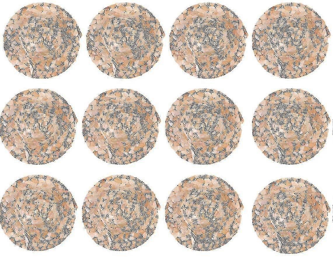 12pcs 8cm Mini Straw Hat Doll Hat Natural Miniature Knitted Hat