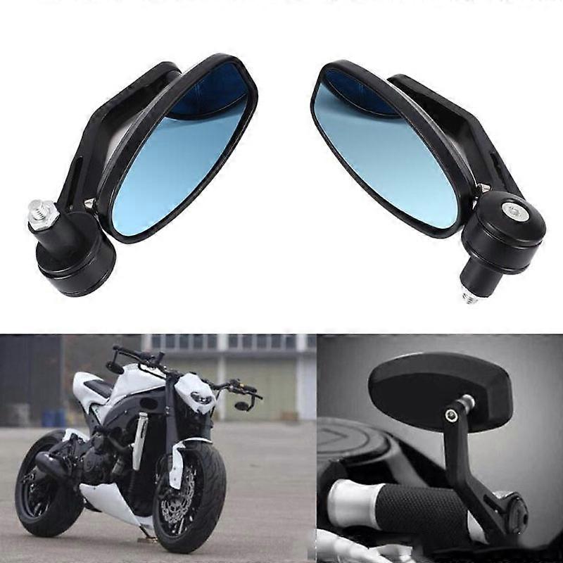 Motorcycle Rear-View Mirror - Refitted Mirror - Black - 22mm