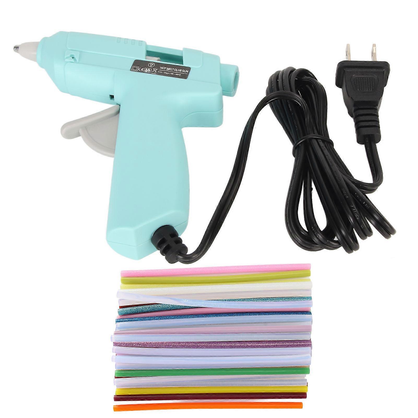 Hot Glue Machine Fast Preheating Mini Hot Melt Glue Machine Kit with 50 Glue Sticks for Kids DIY Craft Projects 110240V