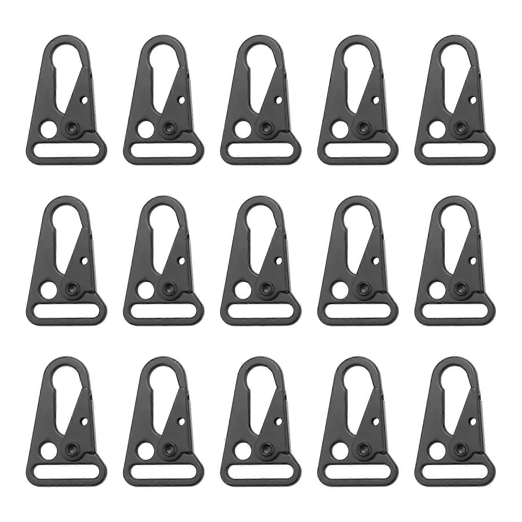 15 Pcs Enlarged Mouth Clip Sling Clasp Olecranon Hook for Sling Outdoors Bag Backpack,Carabiner Keychain Snap Hooks