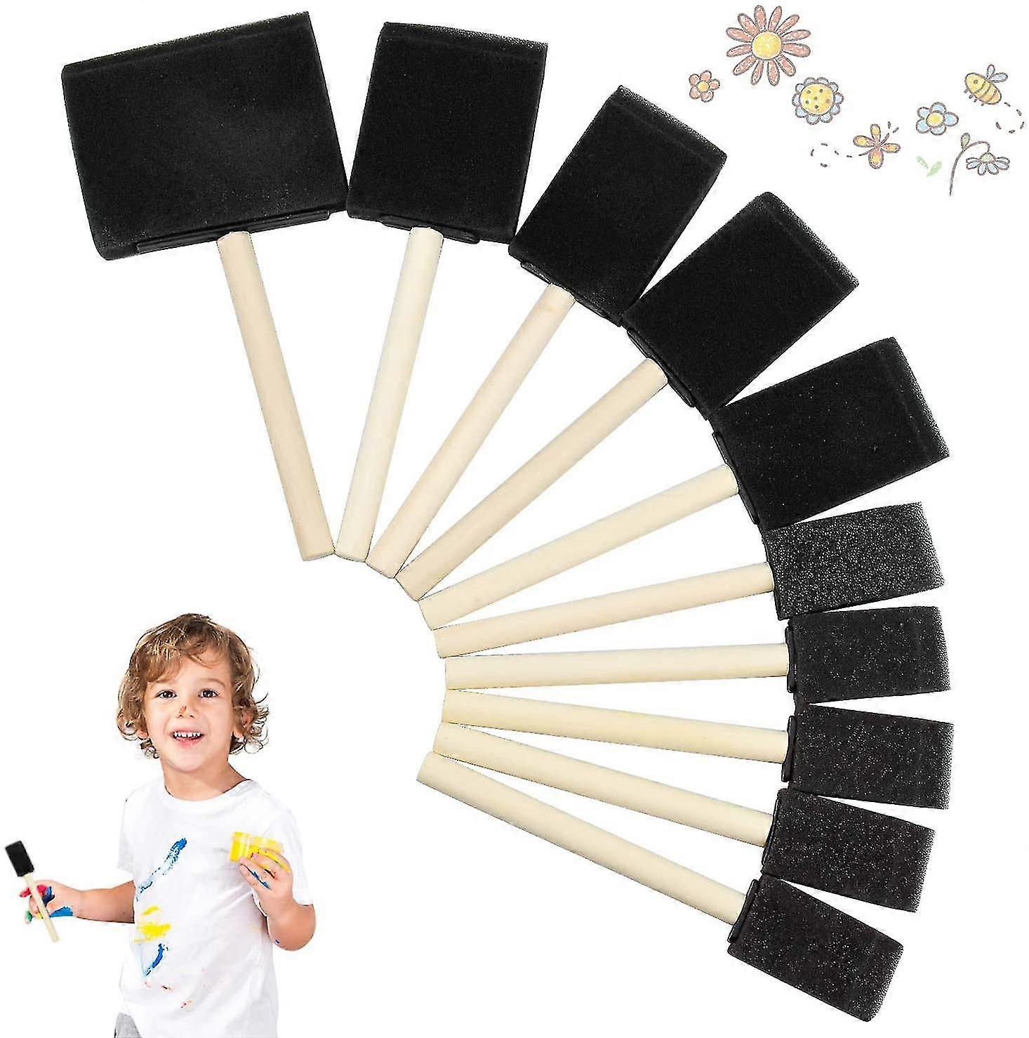 10 Pcs Sponge Brushes, Painting Swabs, Foam