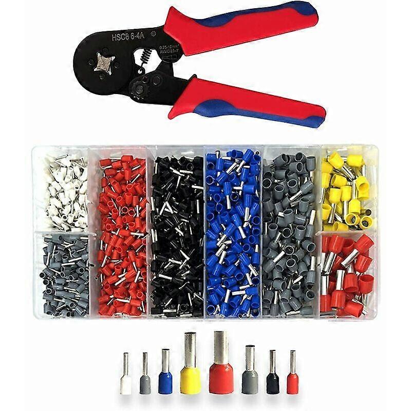 Crimping pliers with 1250 crimp connectors 0.25mm to 10mm for terminals Electrician pliers crimping tool, Tools, electrical terminals