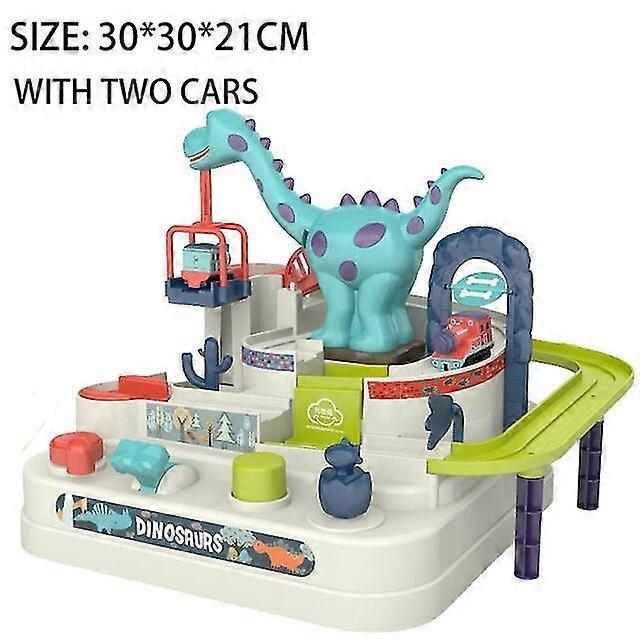 YH Dinosaur Jernbanevogn B Racing Jernbanebil Model Racing Pædagogisk legetøj Børn Banebil Eventyrspil Hjernespil Mekanisk Interaktivt Toglegetøj