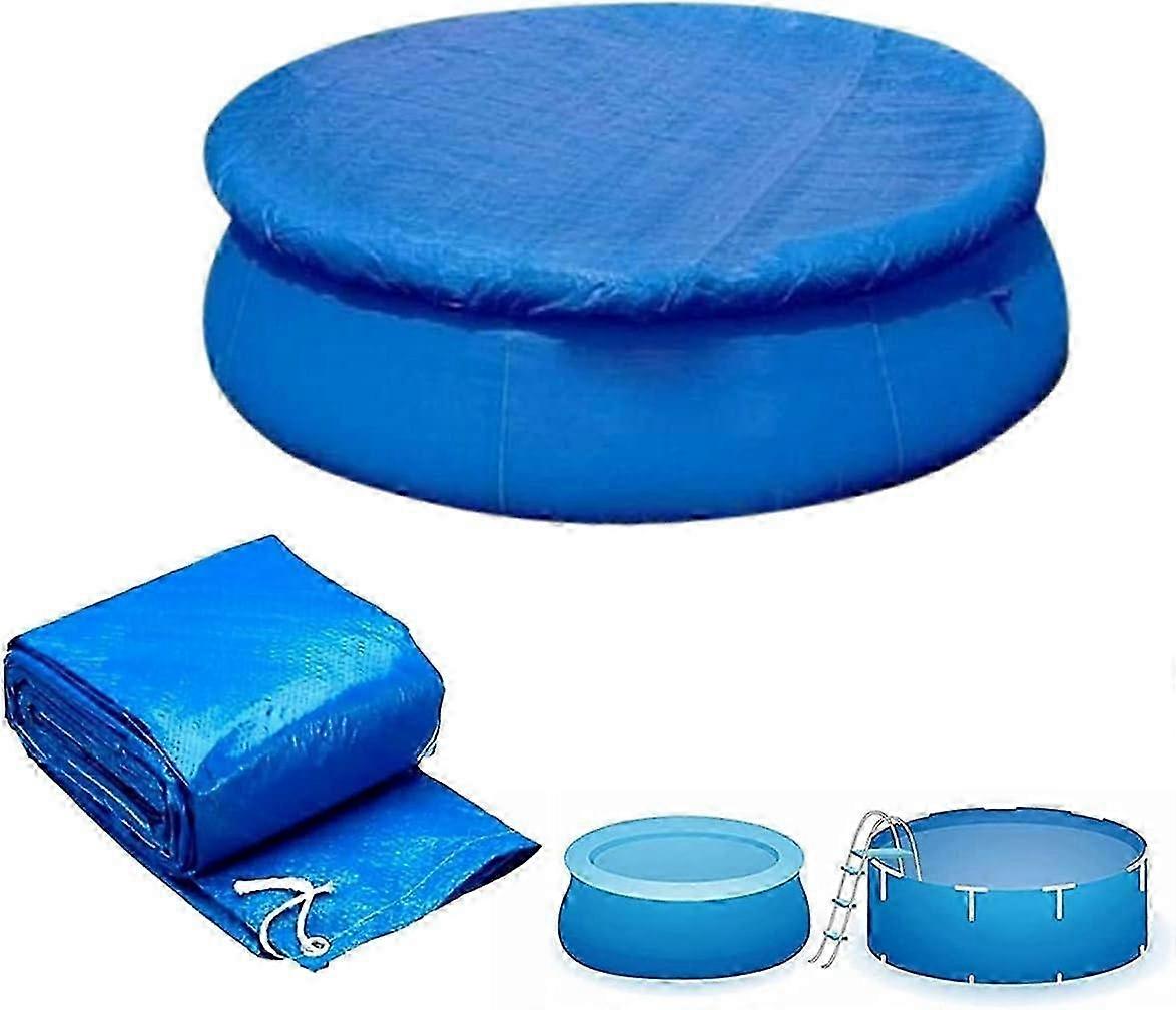 Round pool cover, easy installation dustproof pool protector, suitable for inflatable pools and above ground pools (183 cm)