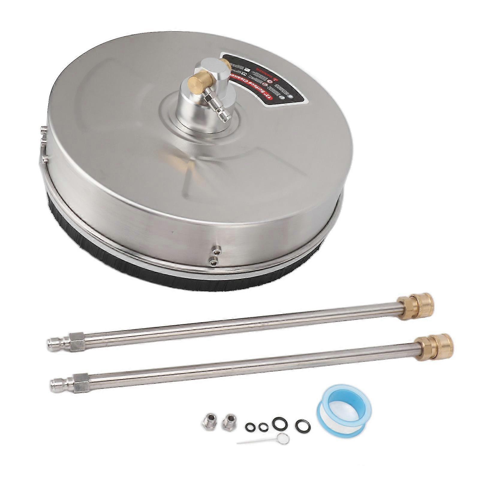 13 Inch Stainless Steel Power Washer Surface Cleaner - 4000 PSI with Extension Bar - Ideal for Driveways and Sidewalks