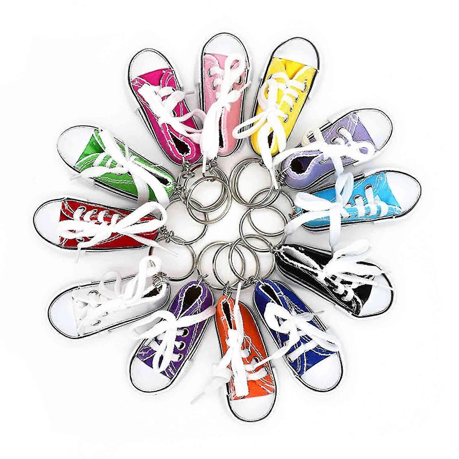 Mini Shoes Keychain Canvas Shoe Sneaker Keyring Birthday Party Favors, Motorcycle Foot Support Cover Bike Kickstand Cover