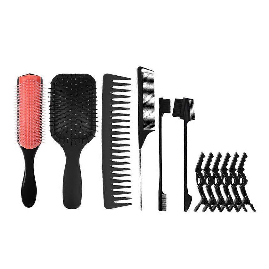 12 Pcs Detangling Brush Set, Hair Detangler for Textured 3A to 4C Kinky Wavy for Wet/Dry/Long Thick