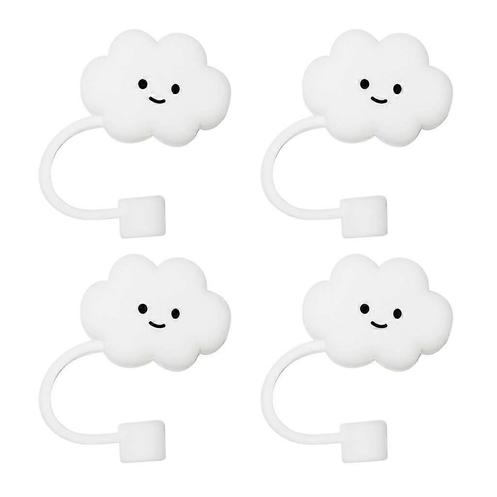 4Pieces Drinking Dust Caps Kit Reusable Straw Tip Lids Cup Straw Accessories