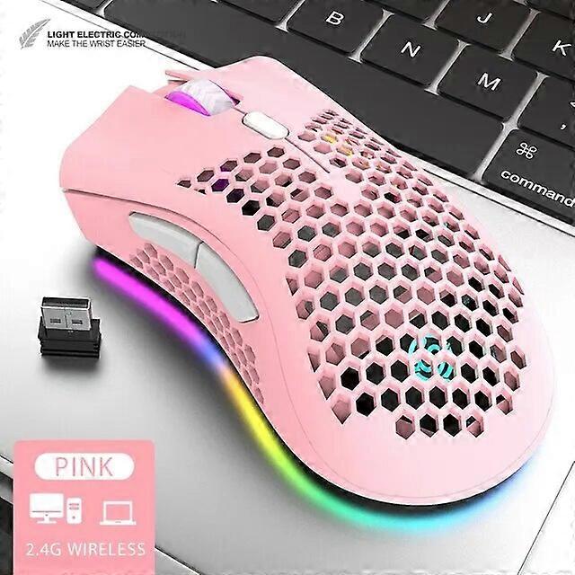 BM600 Rechargeable Gaming Mouse USB 2.4G Wireless RGB Light Honeycomb Gaming Mouse Desktop PC Computers Notebook Laptop Mice Mice & Trackballs