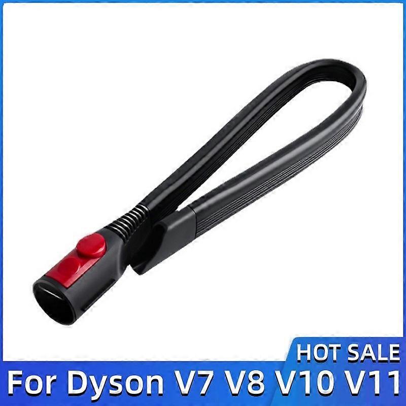 Suitable for Dyson Vacuum Cleaner Bendable Long Soft Flat Suction Flat Mouth Narrow Gap Suction Head V7V8v10v11 Accessories Carpet Sweepers