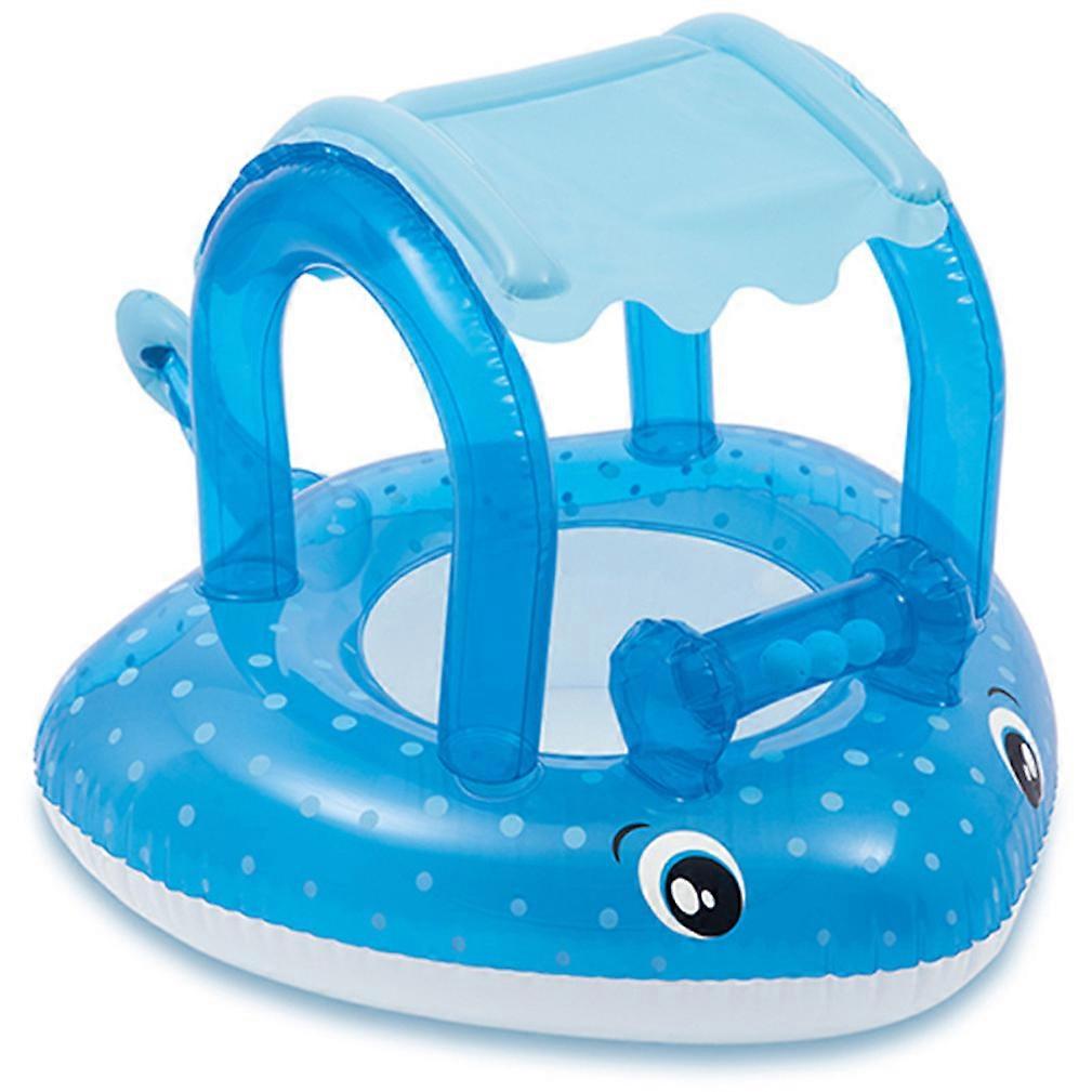 Blue Ray Swimming Ring with Seat Baby Inflatable Float Boat