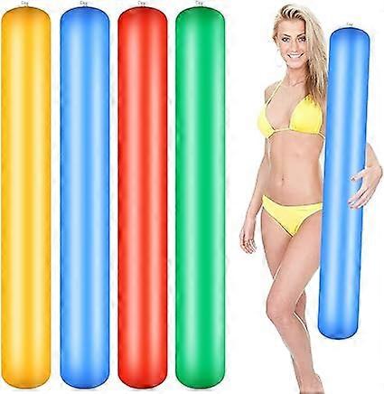 4 Pcs Pool Inflatable SticksInflatable Pool NoodlesColorful PVC Outdoor Water Games ToyGiant Blow up Pool NoodlesPool Stick Noodles for Swimming Pools
